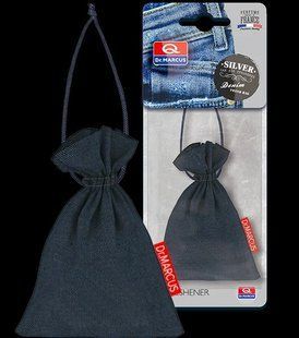 Ароматизатор Dr.Marcus (Освежитель воздуха в машину) Fresh Bag Denim - на зеркало _ Silver 1370998237 фото
