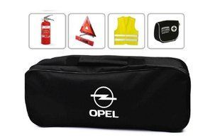 Набор автомобилиста техпомощи для Opel стандарт с логотипом авто на сумке Opel фото