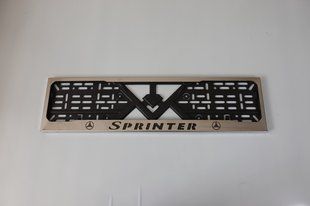 Рамка номерного знака из нержавеющей стали с надписью SPRINTER (1шт). Рамка номера из нержавейки СПРИНТЕР ELITE фото