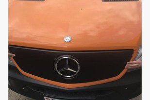 Зимова накладка на решітку радіатора Mercedes Sprinter W906 2013+ (Верхня) матова 06858 фото