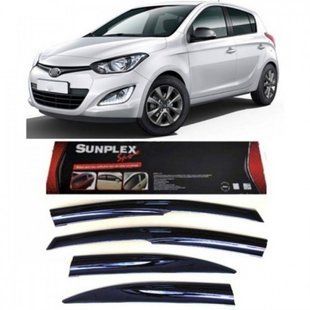 Дефлектори вікон Renault Clio IV 2012-2019 хетчбек Sunplex Sport .Дефлектори вікон для Renault Clio IV 2012-2019 Sunplex Sport SP-S-32 фото