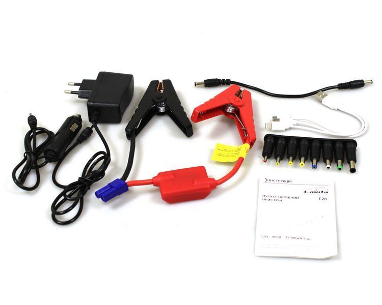 Портативний пусковий пристрій Lavita LA T28, 12V, 400 А, 12000 mAh .Бустер для АКБ Lavita LA T28 LA T28 фото