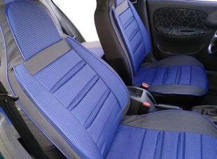 Чохли на сидіння, авточохли "NIKA" ВАЗ 2107 колір темно-сірий 1651148797 фото