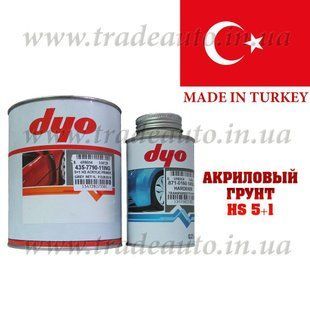 Грунт акриловий Dyo 5+1 2К HS 1l+0.25 l - сірий, кт 74097 фото