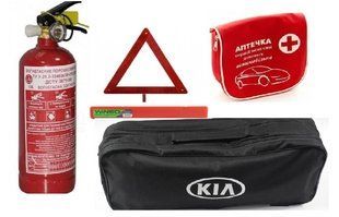 Набор автомобилиста техпомощи для Kia стандарт с логотипом авто на сумке Kia фото