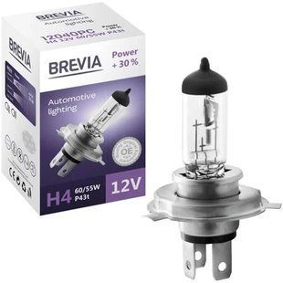 Галогенна лампа Brevia H4 Power + 30% 12V 60/55w 12040PC фото