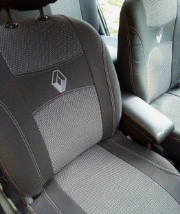 Чохли на сидіння, авточохли "NIKA" Fiat Scudo c 2007р 1+2 колір темно-сірий RE87 фото