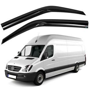 Ветровики Mercedes Sprinter W906 2006-2015 Sunplex Турция. Дефлекторы окон для Mercedes Sprinter W906 Sunplex SP-S-42 фото