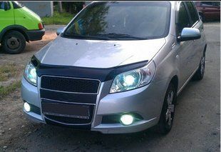 Дефлектор на капот (мухобойки) Chevrolet Aveo I 2006-2012 р. седан СКИ0078Т фото