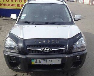 Дефлектор на капот мухобойка Hyundai Tucson 2004-2015. Мухобойка Хюндай Туксон HYD13 HYD13 фото