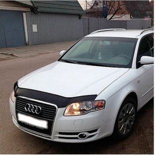 Дефлектор на капот (мухобойка) Audi A4 B7 2004-2008. Мухобойка Audi A4 B7 2004-2008 AD09 фото