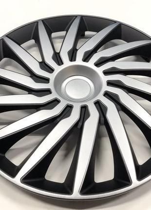 Ковпаки на колеса. Ковпаки колісні ARGO R15 KENDO SILVER&BLACK Ковпаки на диски (комплект) 4 шт 1761408710 фото