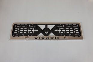 Рамка номерного знака із нержавіючої сталі з написом VIVARO (1 шт). Рамка номера з нержавіючої сталі ВІВАРО VIVARO фото
