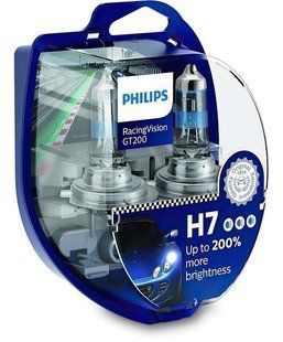 Лампа галогенная Philips H7 RACING VISION +200% 12972RGTS2 фото