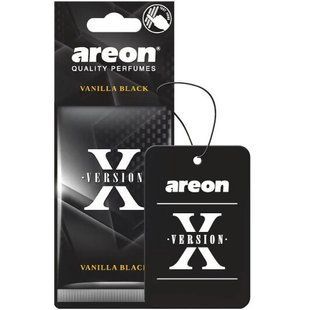 Ароматизатор на дзеркало сухий AREON Аркуш "Х Premium" "Чорна ваніль" LR19 фото