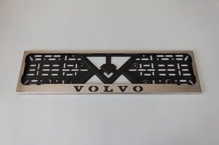 Рамка номерного знака из нержавеющей стали с надписью VOLVO (1 шт). Рамка номера из нержавейки ВОЛЬВО VOLVO фото