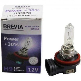 BREVIA Лампа галогенна Н9 (РGJ19-5) 12V65W (+30%) 12090PC фото