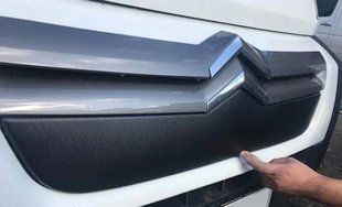Зимова решітка Citroen Jumper 2007-2014 (Верх) матова 06415 фото