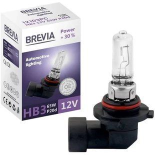 Автолампа галогенна Power+30% HB3 P20d 65 W прозора - BREVIA 12103PC 12103PC фото