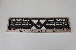 Рамка номерного знака из нержавеющей стали с надписью DAIHATSU (1 шт). Рамка номера из нержавейки Дайхатсу DAIHATSU фото