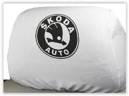 Чехлы на подголовники Skoda белые Skoda фото