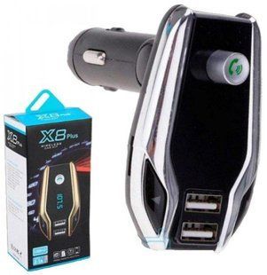 FM модулятор X8 Plus Bluetooth 2 х USB + AUX + MicroSD 4912 фото