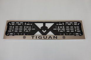 Рамка номерного знака из нержавеющей стали с надписью TIGUAN (1 шт). Рамка номера из нержавейки ТИГУАН TIGUAN фото