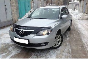 Дефлектор на капот (мухобойки) Mazda 3 2003-2008 ХЕТЧБЕК MZD01 фото
