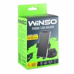 Держатель телефона WINSO с поворотным механизмом на 360 градусов 54-80 мм 201170 201170 фото