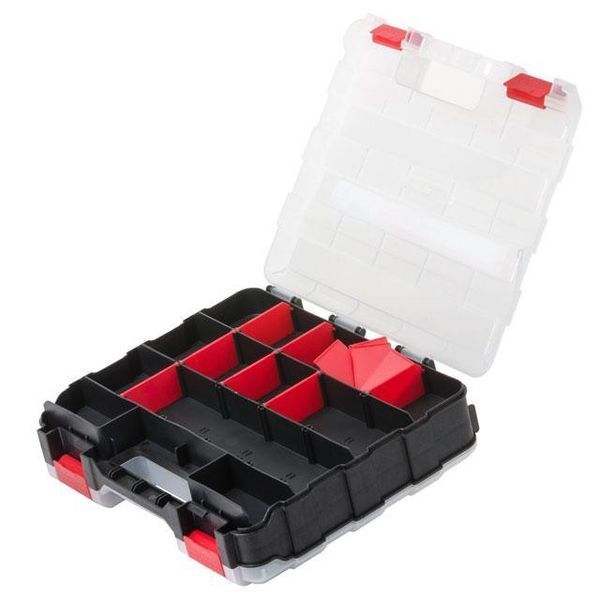 Пластиковий органайзер, двосторонній, 12.5", 2 в 1, 320*270*80 мм INTERTOOL BX-4022 BX-4022 фото