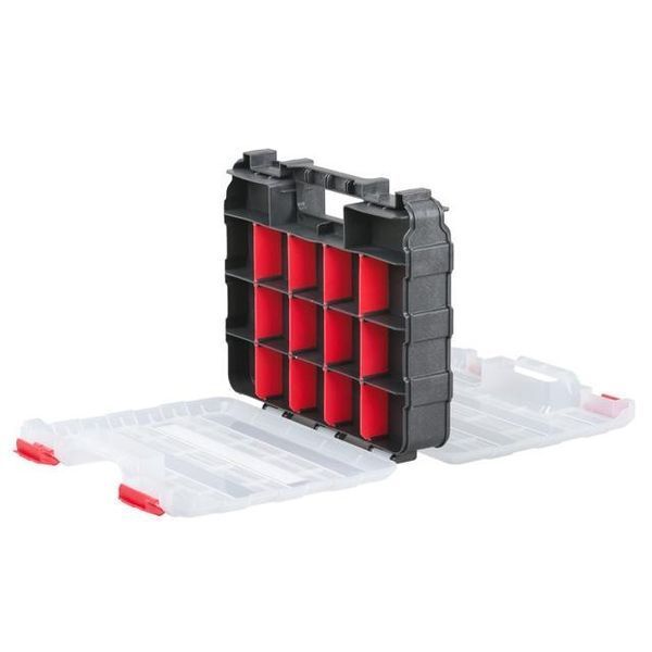 Пластиковий органайзер, двосторонній, 12.5", 2 в 1, 320*270*80 мм INTERTOOL BX-4022 BX-4022 фото