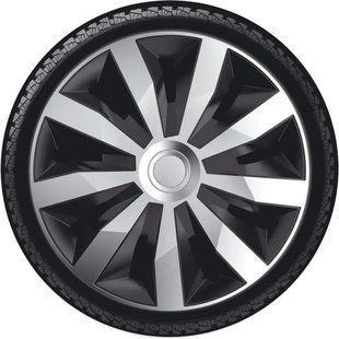 Колпаки на колеса. Колпаки колесные ARGO R15 PENTA Silver/Black. Колпаки на диски (комплект) 4 шт 1761408719 фото
