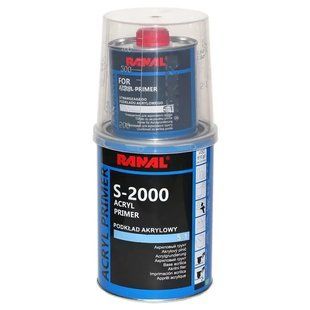 Акриловый грунт-наполнитель Ranal S-2000 HS серый 0.8 л (с отвердителем 0.16 л) 10332-1 фото