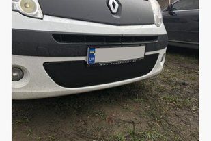 Зимняя накладка на решетку радиатора Renault Kangoo 2008-2013 (нижняя) матовая 06860 фото