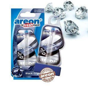 Ароматизатор Areon (Освіжувач повітря в машину) "Liquid" - на дзеркало гель 8мл_Black Crystal LC08 фото