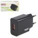 Мережевий зарядний пристрій PULSO 18W, 1 USB, QC3.0 (5V*3A/9V*2A/12V*1.5 A) (LC-14318 BK) LC-14318 BK фото 1