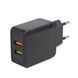 Сетевое зарядное устройство PULSO 28W, 2 USB, QC3.0 (Port 1-5V*3A/9V*2A/12V*1.5A. Port 2-5V2A) (LC-2 LC-24428 BK фото 3