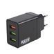 Сетевое зарядное устройство PULSO 30W, 3 USB, QC3.0 (Port 1-5V*3A/9V*2A/12V*1.5A. Port 2/3-5V2.4A) ( LC-34830 BK фото 4