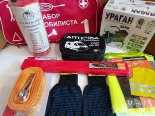 Набір автомобіліста універсальний з компресором + Подарунок рукавички 1295647238 фото
