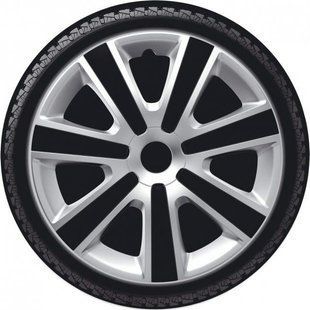 Колпаки на колеса. Колпаки колесные ARGO R14 VR SILVER&BLACK. Колпаки на диски (комплект) 4 шт 1761408675 фото