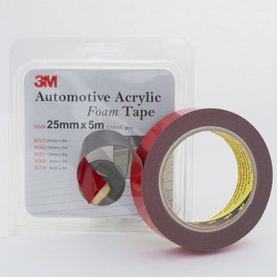 Скотч двухсторонний "Foam Tape", 3M, 25mmx5mx0,8mm, темно-серый, 30324 98145 фото