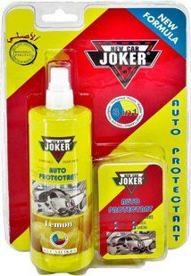 Поліроль для панелей авто Joker 250ml Lemon + губка, Поліроль Пластика Джокер Лимон 1630094519 фото
