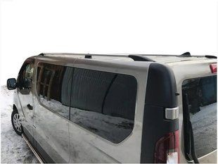 Рейлінги Renault Trafic 2001-2015рр на довгу базу Хром Abs 03068 фото