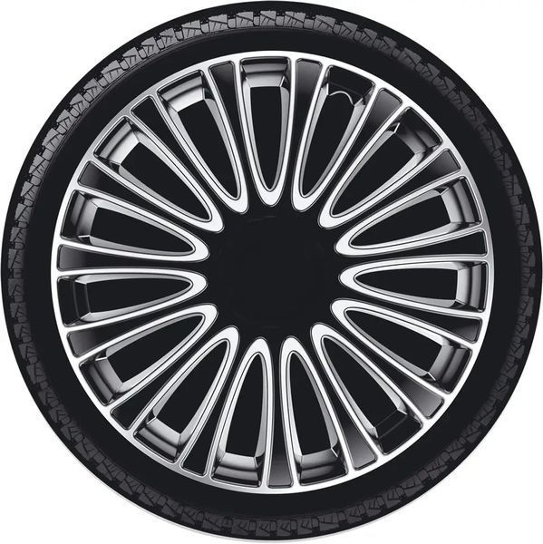 Ковпаки на колеса. Ковпаки колісні ARGO R13 Lemans SILVER/BLACK. Ковпаки на диски (комплект) 4 шт 1761408676 фото