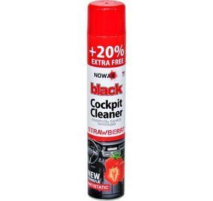 Полироль пластика NOWAX Cockpit Cleaner Strawberry 750мл. Полироль торпеды Новакс Клубника NX00704 фото