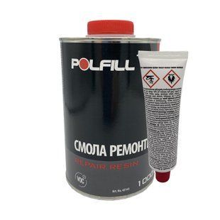 Смола ремонтная, с отвердителем, Polfill, 1kg, 43143 97866 фото