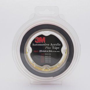 Скотч двухсторонний "Plus Tape", 3M, 6mmx2mx1,14mm, черный, 72323 98163 фото