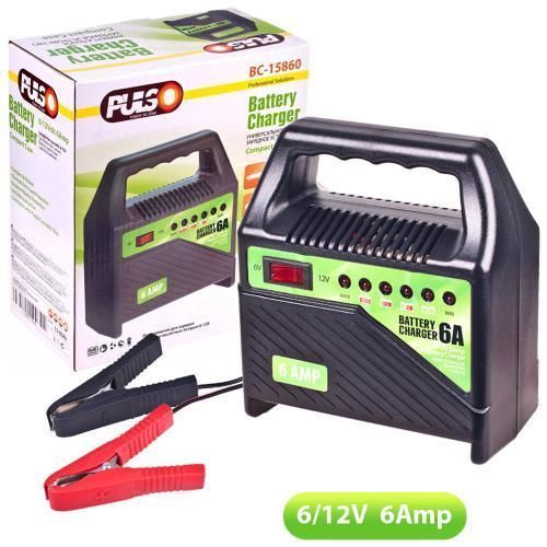 Зарядное устр-во PULSO BC-15860 6-12V/6A/15-80AHR/светодиодн.индик. (BC-15860) BC-15860 фото