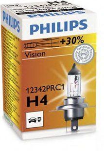 Галогенка H4 12V 60/55W "Philips" Vision +30% 12342 PR C1 фото