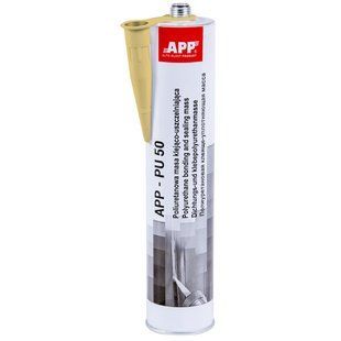 Герметик полиуретановый клеяще-уплотняющый PU50 APP, 310ml, желтый, 040304 97674 фото